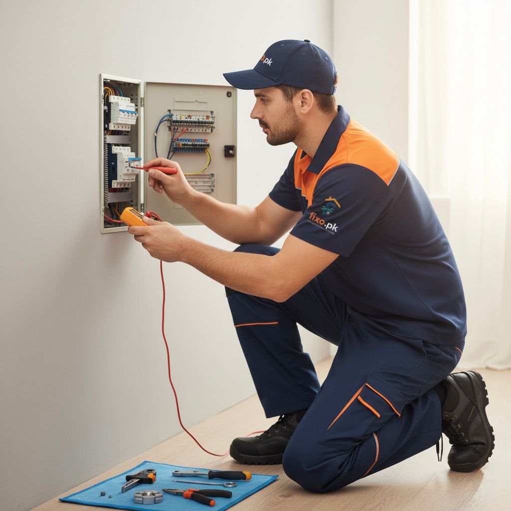 Fixo.pk electrician completing safe installation
